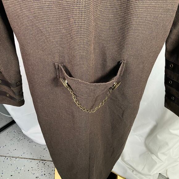 Spirit Halloween Steampunk Costume Jacket Brown Gold L Large‎ NWT Cosplay 14+ - Picture 13 of 16